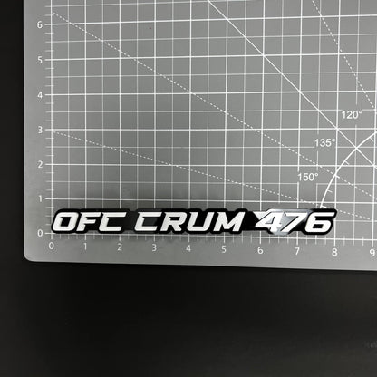 1PC OFC CRUM 476 3D Acrylic Badge - Car Truck Emblem Fender Sticker