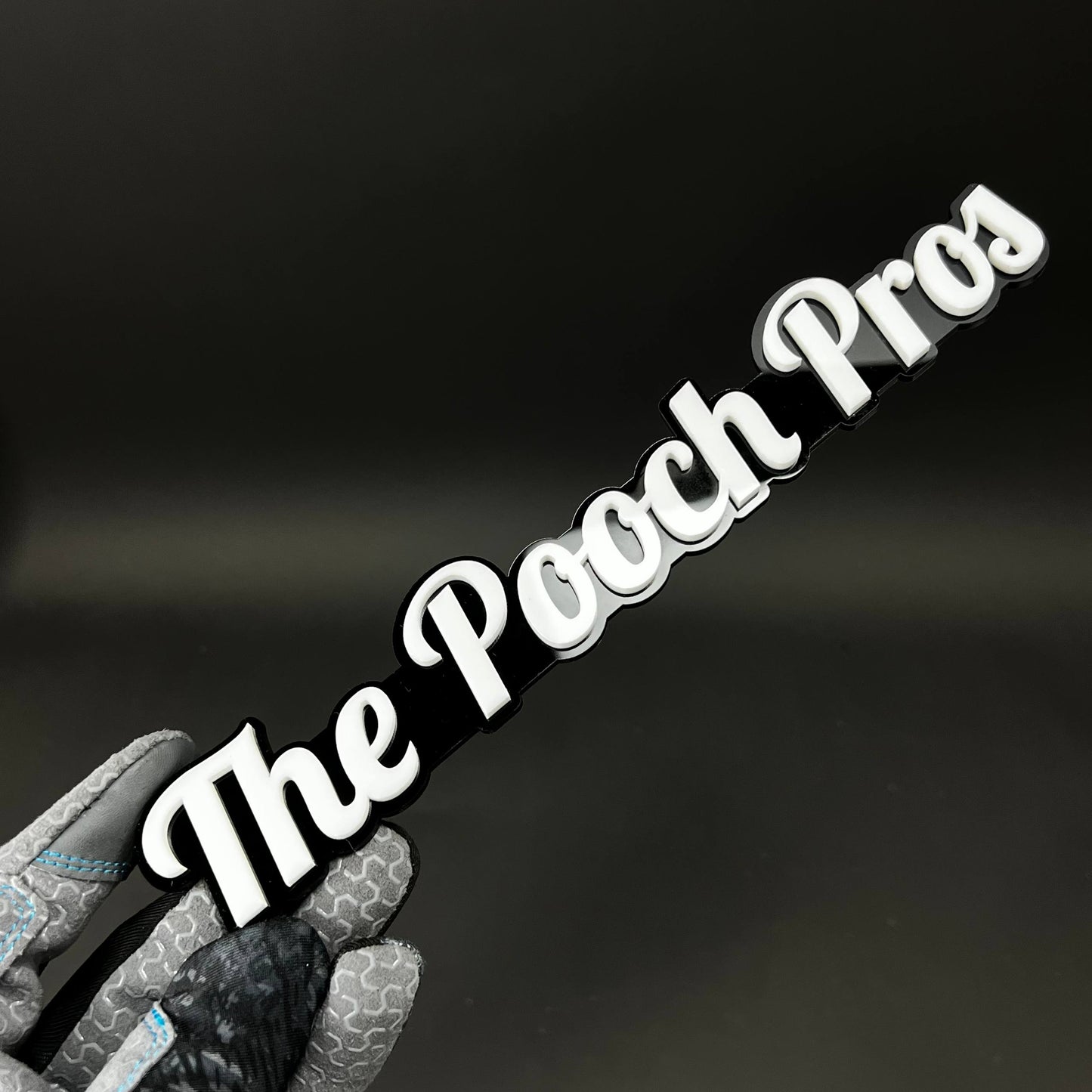 1PC The Pooch Pros 3D Acrylic Badge - Car Truck Emblem Fender Sticker