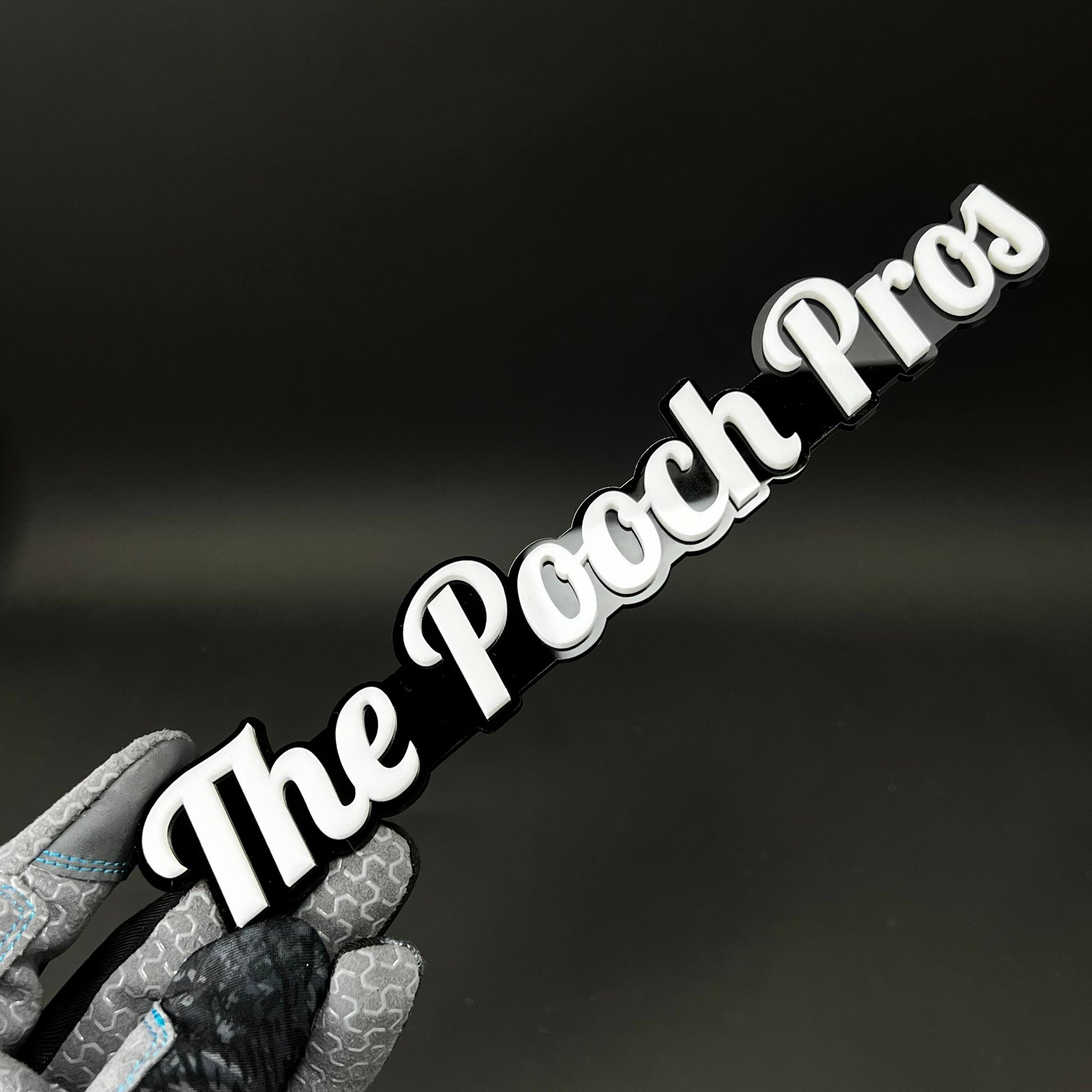 1PC The Pooch Pros 3D Acrylic Badge - Car Truck Emblem Fender Sticker
