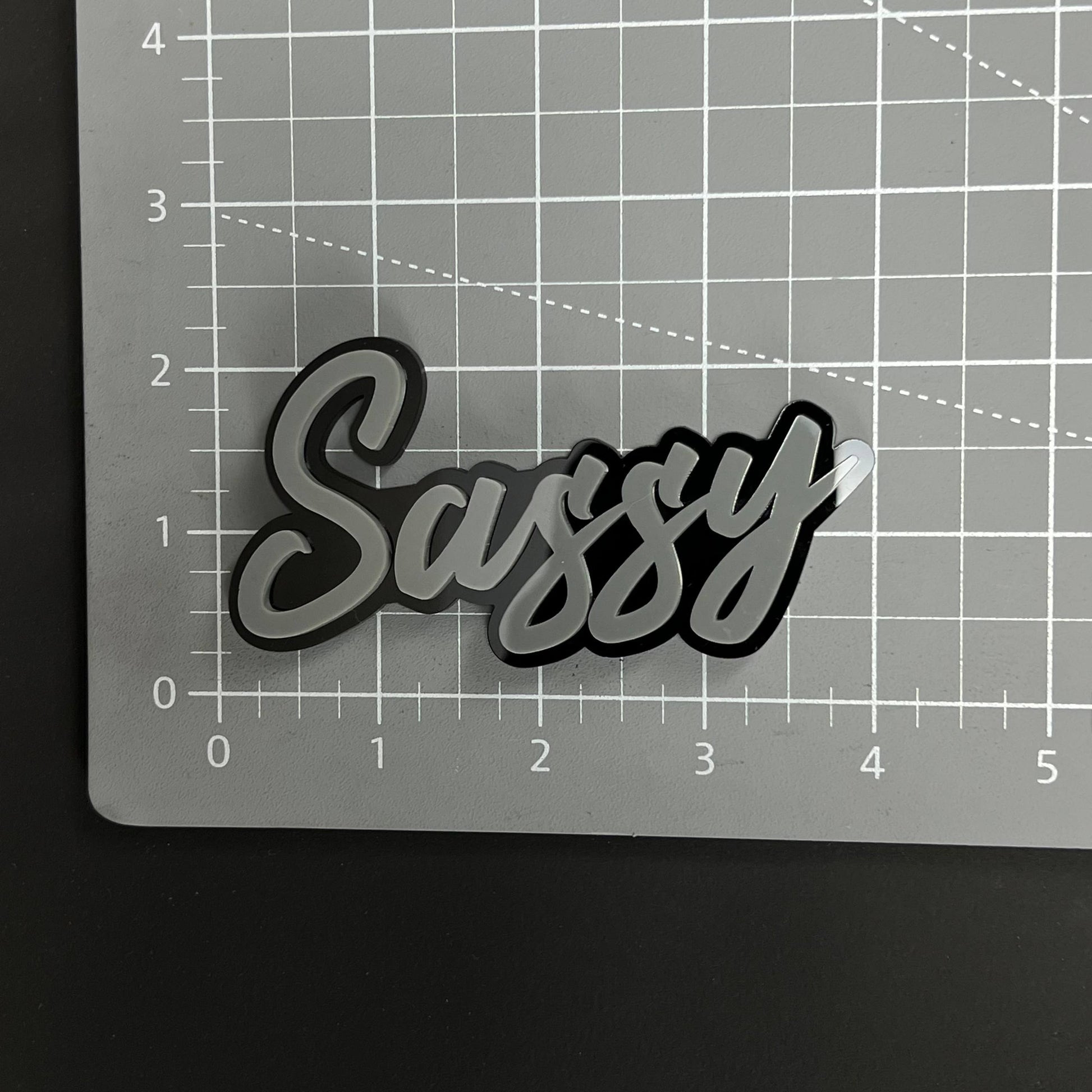 1PC Sassy 3D Acrylic Badge - Car Truck Emblem Fender Tailgate Trunk Sticker