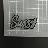 1PC Sassy 3D Acrylic Badge - Car Truck Emblem Fender Tailgate Trunk Sticker