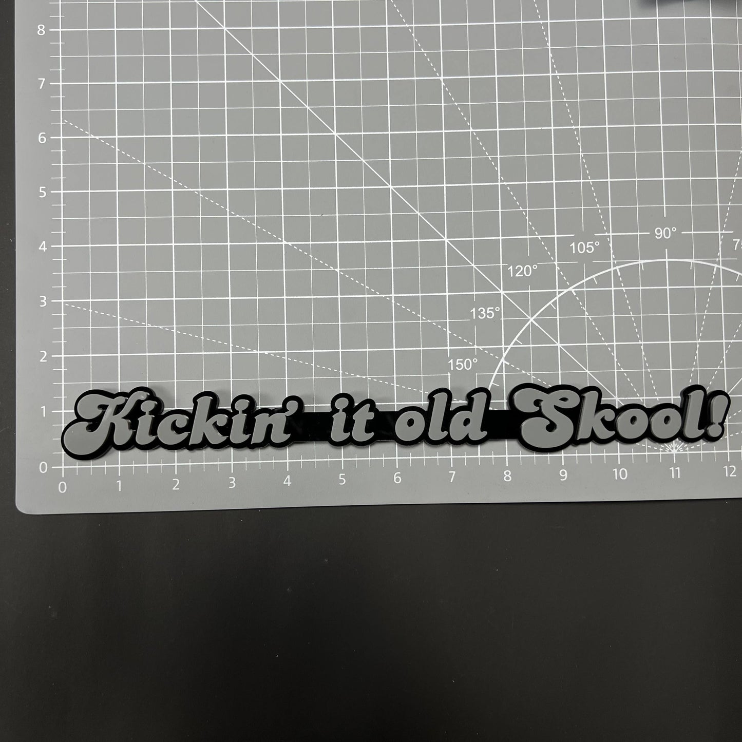 1PC Kickin' it old Skool! 3D Acrylic Badge - Car Truck Emblem Fender Sticker