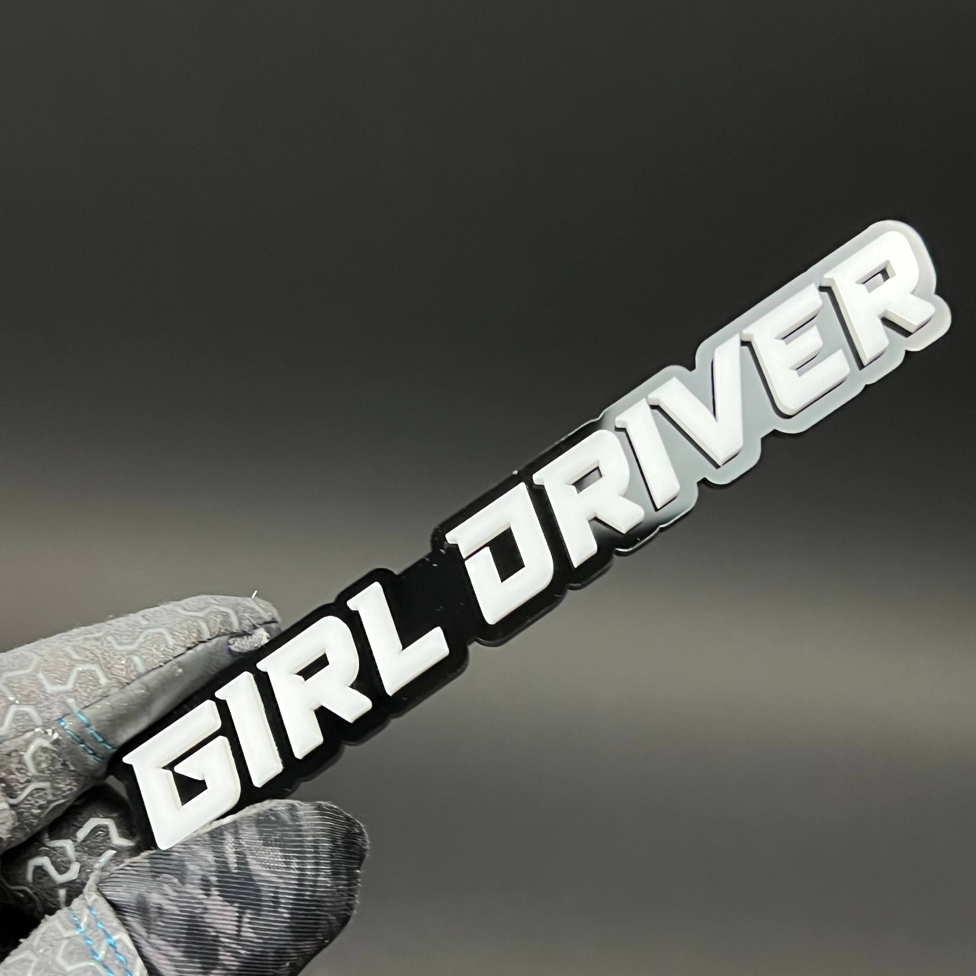 1PC GIRL DRIVER 3D Acrylic Badge - Car Truck Emblem Fender Sticker