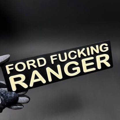 1PC FORD FUCKING RANGER 3D Acrylic Badge - Car Truck Emblem Fender Sticker