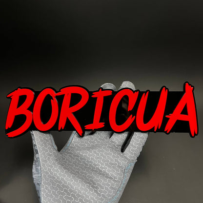 1PC BORICUA 3D Acrylic Badge - Car Truck Emblem Fender Tailgate Trunk Sticker