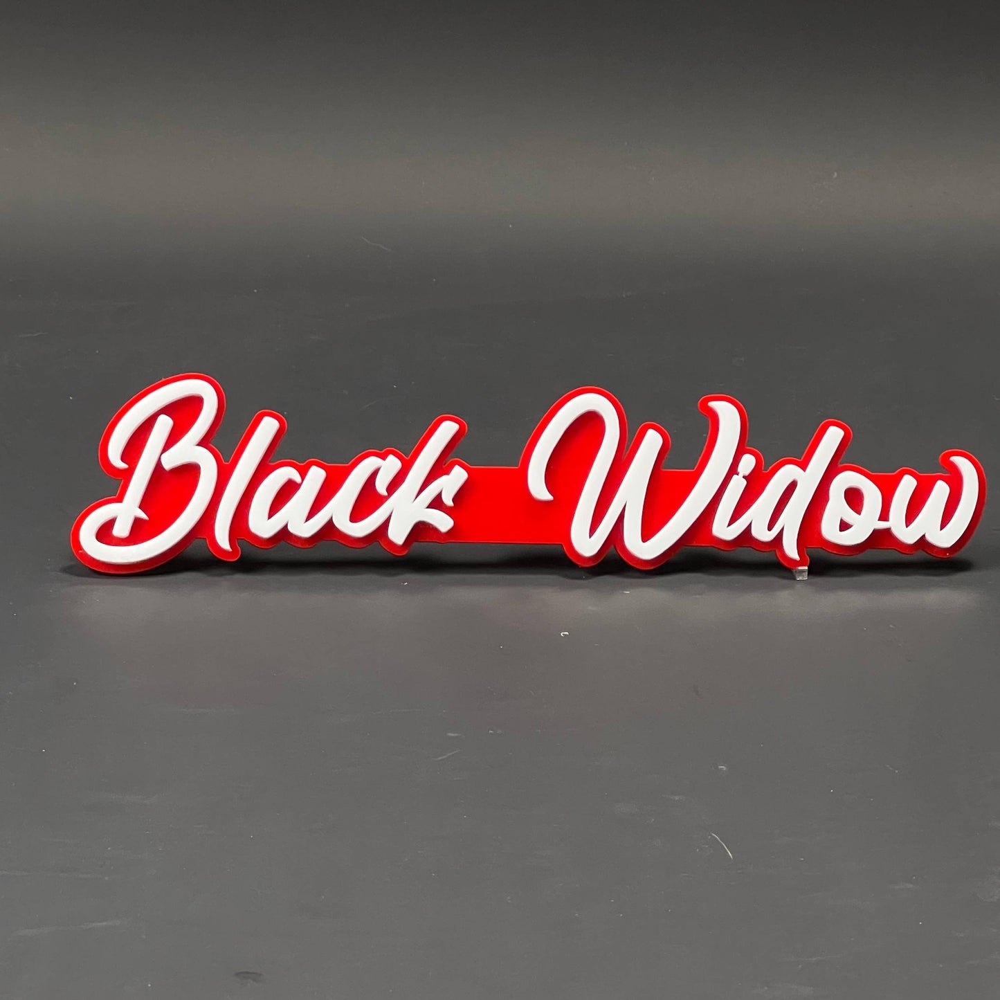 1PC BLACK WIDOW 3D Acrylic Badge - Car Truck Emblem Fender Sticker