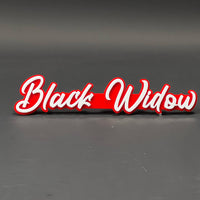 1PC BLACK WIDOW 3D Acrylic Badge - Car Truck Emblem Fender Sticker