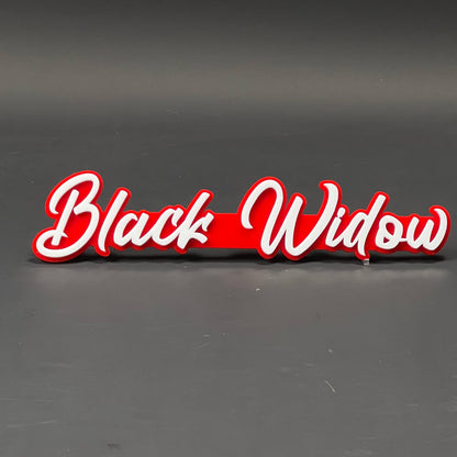 1PC BLACK WIDOW 3D Acrylic Badge - Car Truck Emblem Fender Sticker