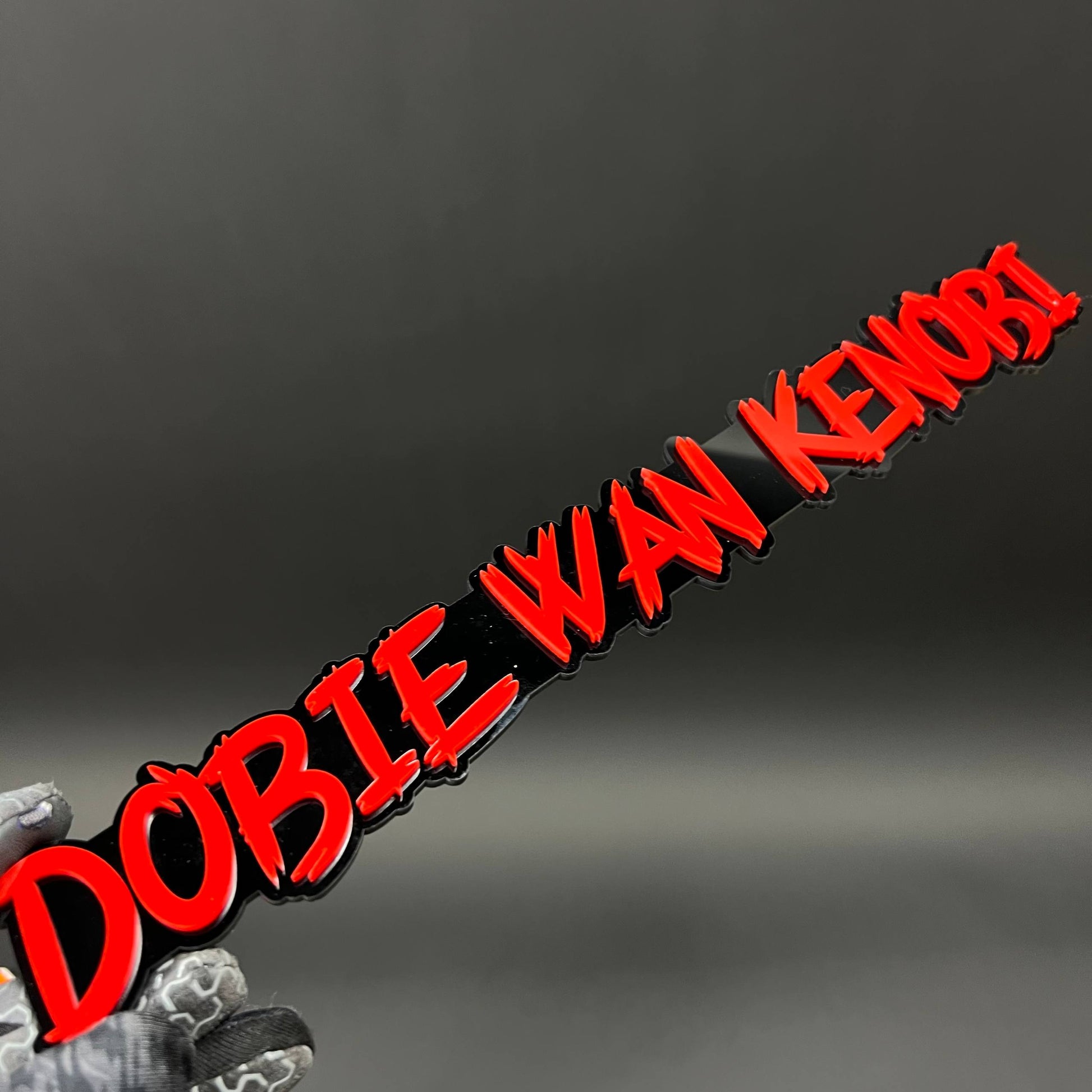 1PC DOBIE WAN KENOBI 3D Acrylic Badge - Car Truck Emblem Fender Sticker