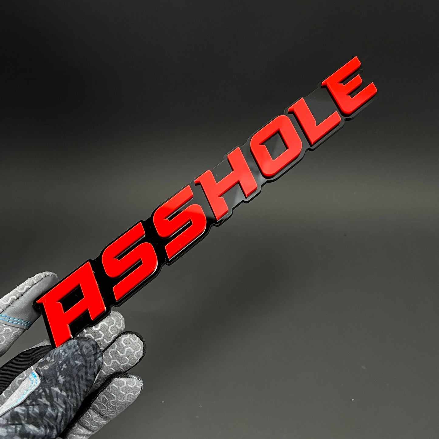 1PC ASSHOLE 3D Acrylic Badge - Car Truck Emblem Fender Tailgate Trunk Sticker