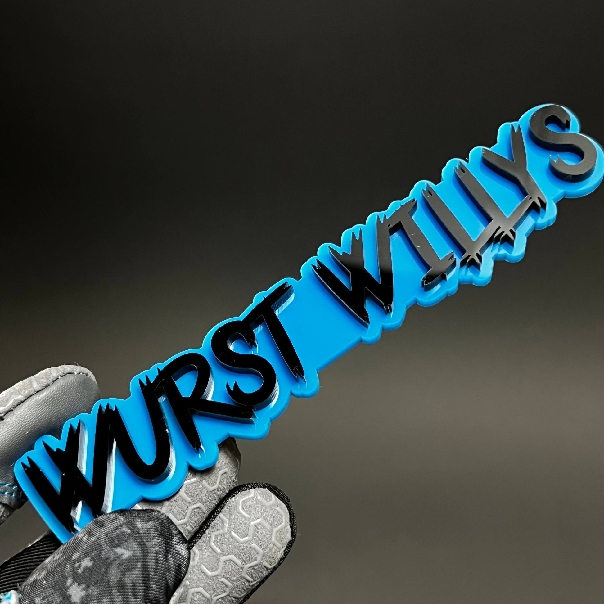 1PC WURST WILLYS 3D Acrylic Badge - Car Truck Emblem Fender Sticker