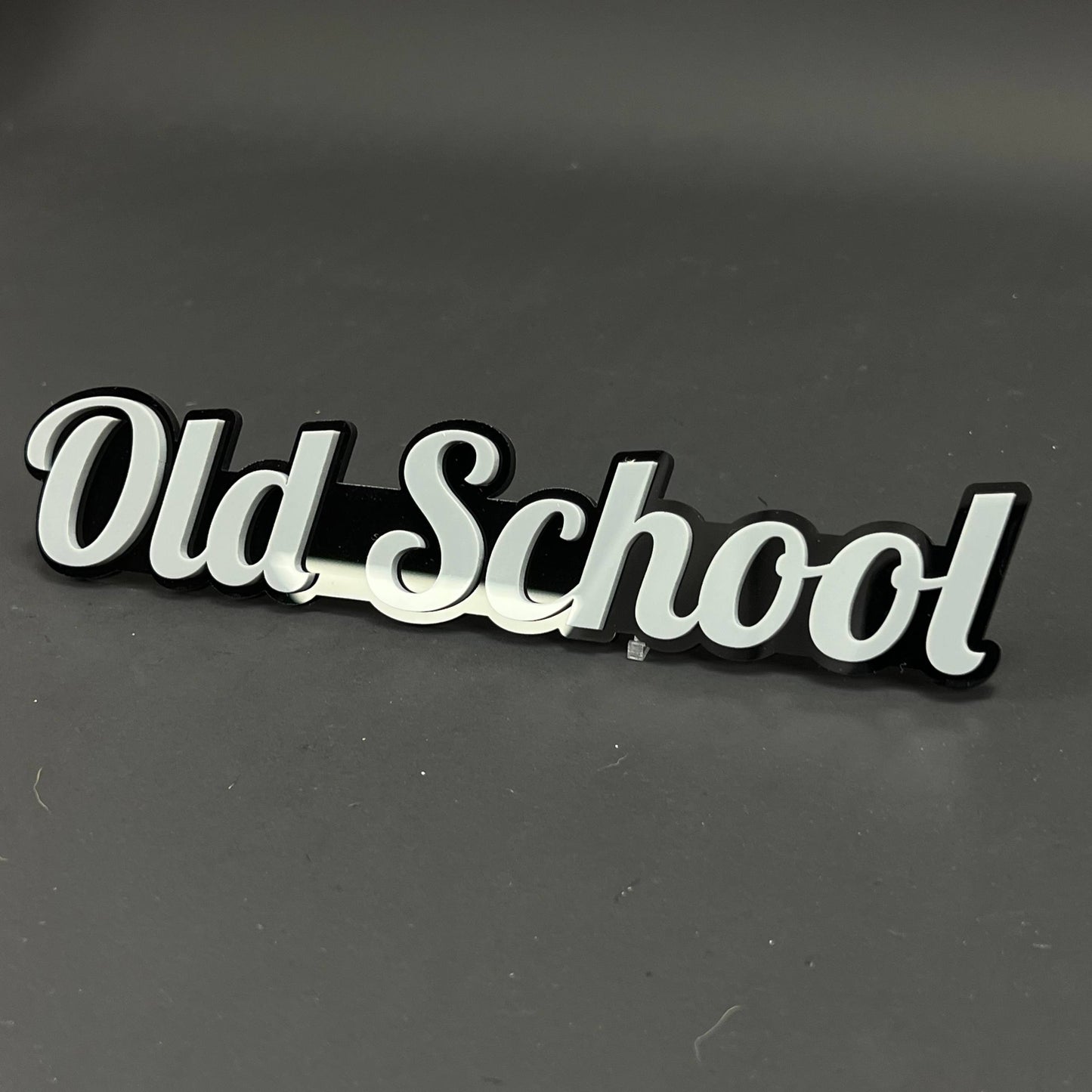 1PC Old School 3D Acrylic Badge - Car Truck Emblem Fender Tailgate Trunk Sticker