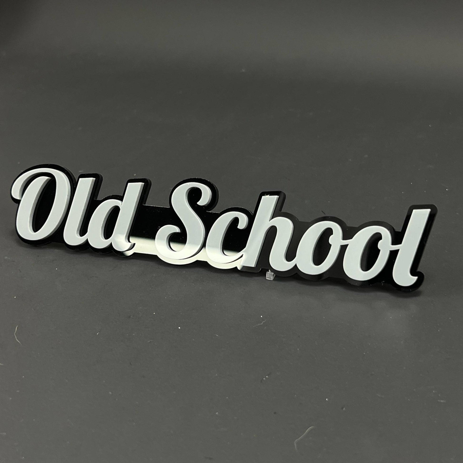1PC Old School 3D Acrylic Badge - Car Truck Emblem Fender Tailgate Trunk Sticker