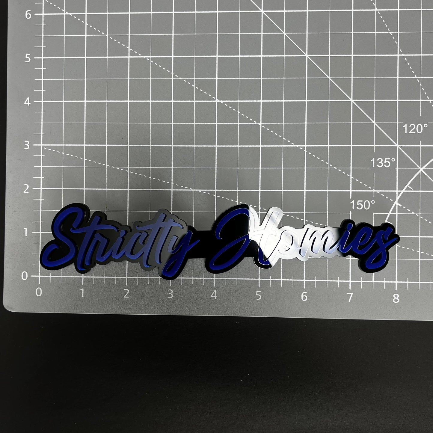 1PC Strictly Homies 3D Acrylic Badge - Car Truck Emblem Fender Sticker