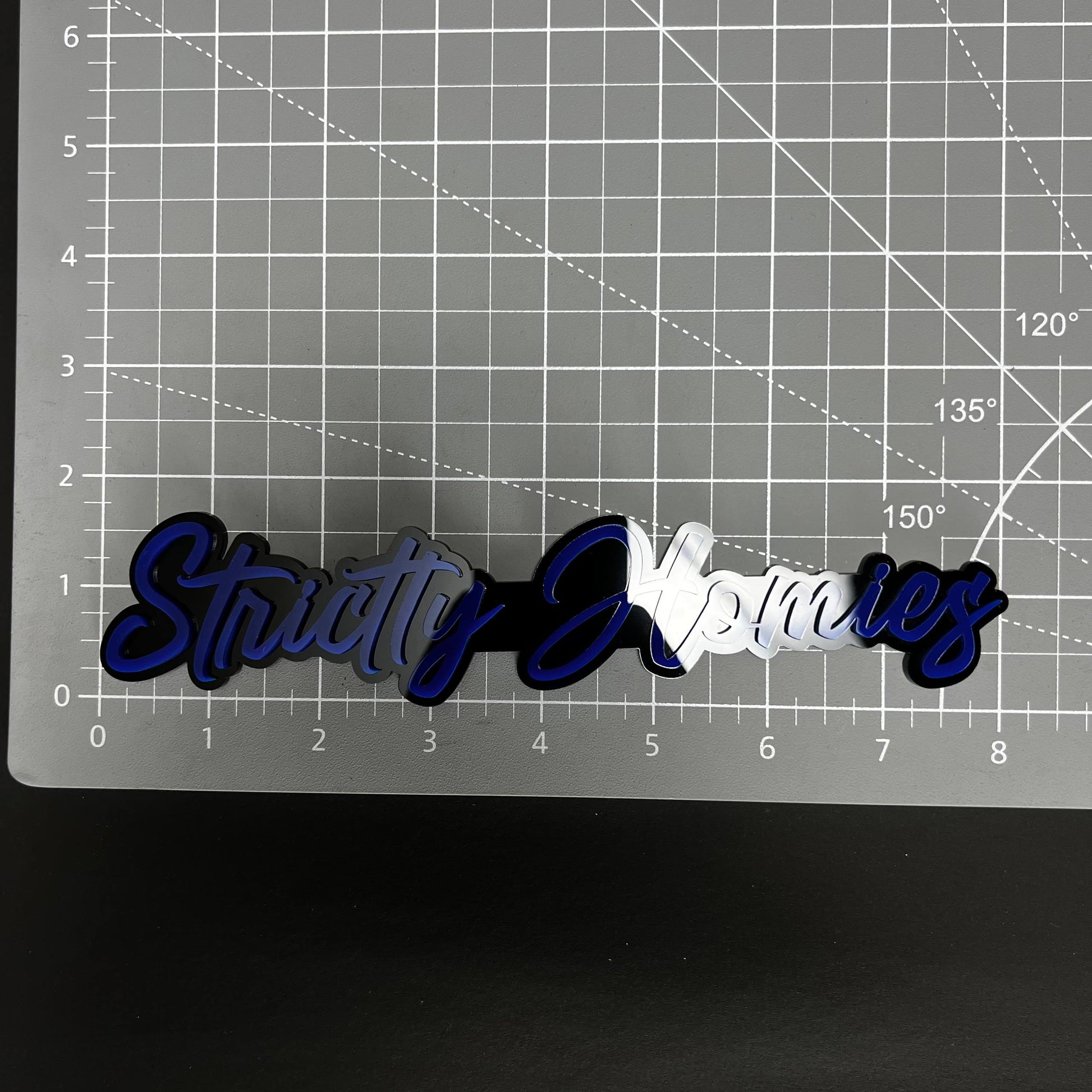 1PC Strictly Homies 3D Acrylic Badge - Car Truck Emblem Fender Sticker