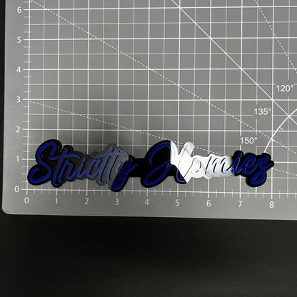1PC Strictly Homies 3D Acrylic Badge - Car Truck Emblem Fender Sticker