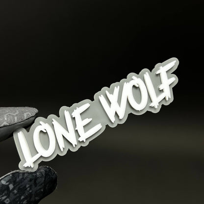 1PC LONE WOLF 3D Acrylic Badge - Car Truck Emblem Fender Tailgate Trunk Sticker