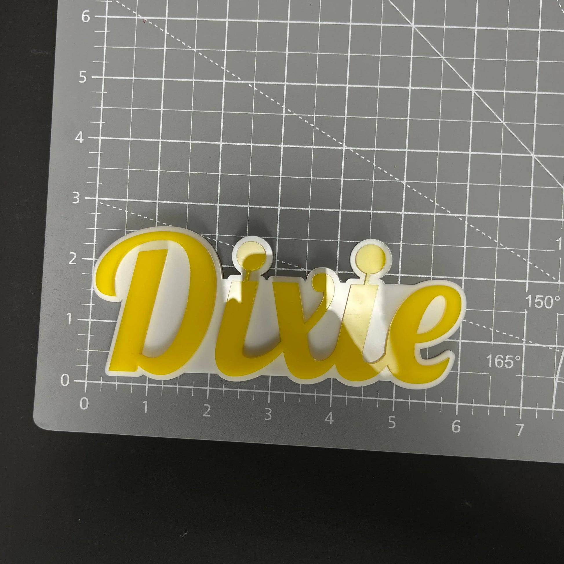 1PC Dixie 3D Acrylic Badge - Car Truck Emblem Fender Tailgate Trunk Sticker
