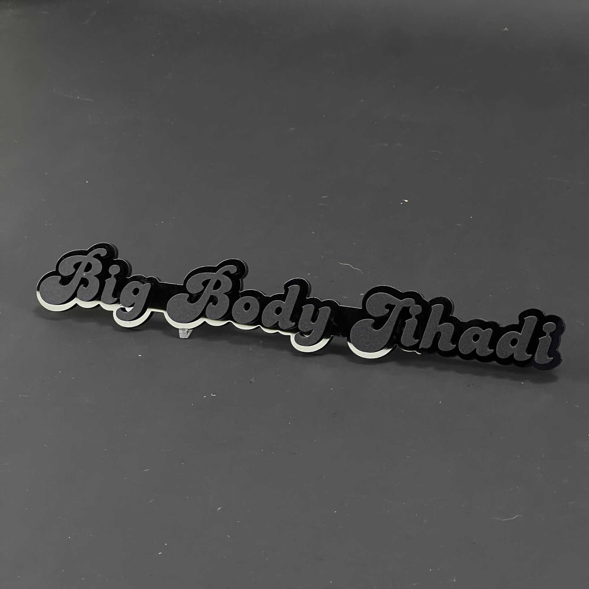 1PC Big Body Jihadi 3D Acrylic Badge - Car Truck Emblem Fender Sticker
