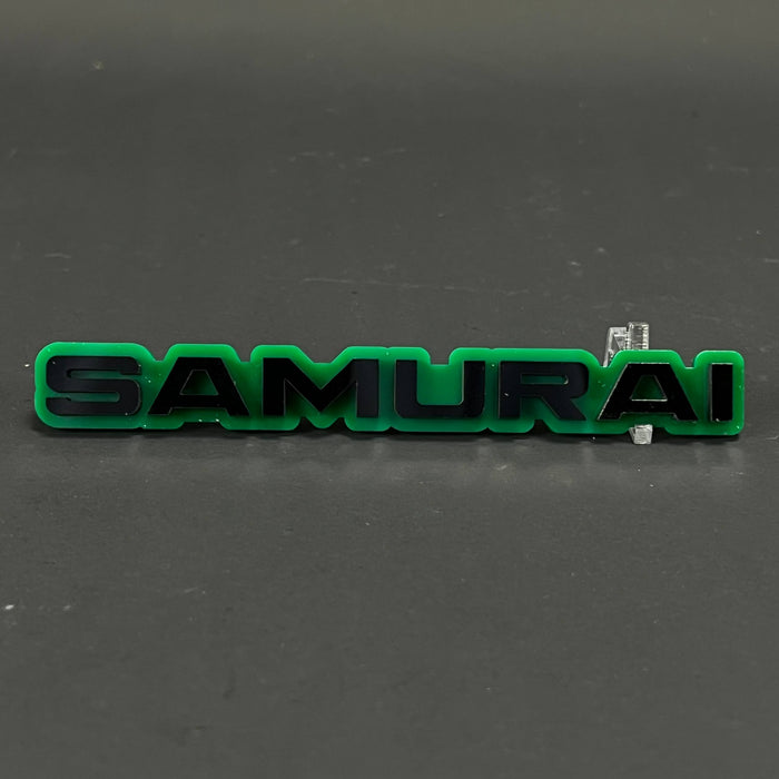 1PC SAMURAI 3D Acrylic Badge - Car Truck Emblem Fender Tailgate Trunk Sticker