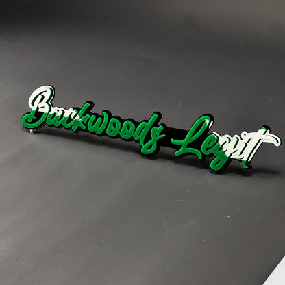 1PC Backwoods Legit 3D Acrylic Badge - Car Truck Emblem Fender Sticker