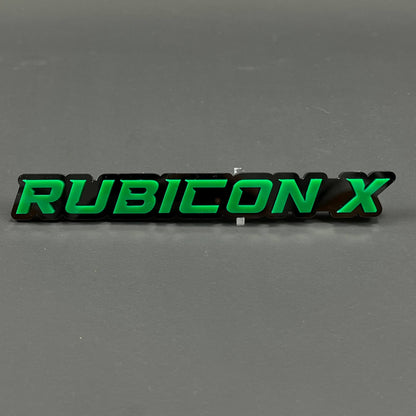 1PC RUBICON X 3D Acrylic Badge - Car Truck Emblem Fender Tailgate Trunk Sticker