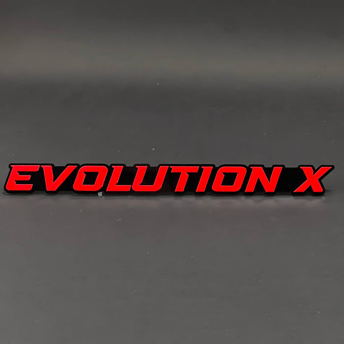 1PC EVOLUTION X 3D Acrylic Badge - Car Truck Emblem Fender Sticker