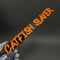 1PC CATFISH SLAYER 3D Acrylic Badge - Car Truck Emblem Fender Sticker