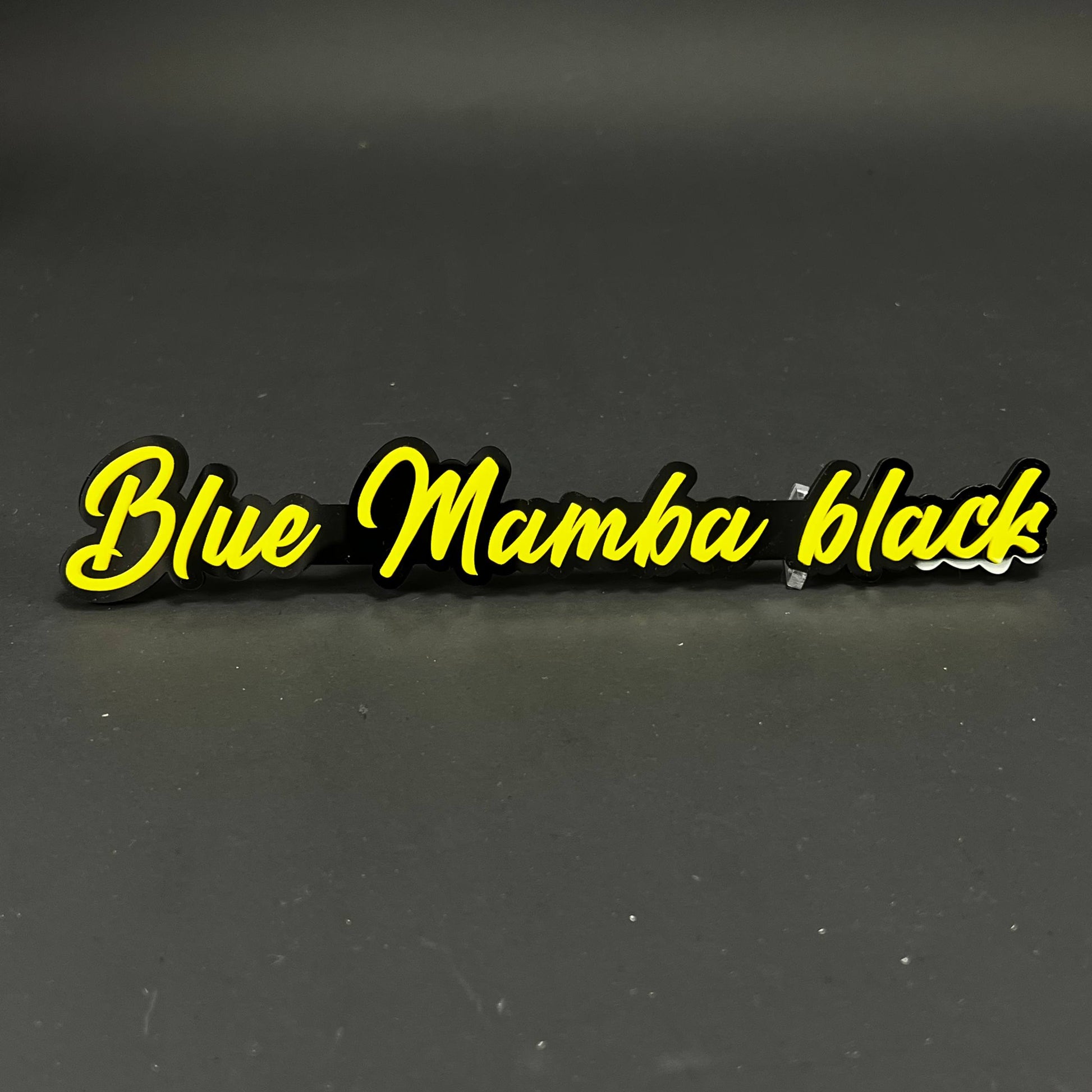 1PC Blue Mamba black 3D Acrylic Badge - Car Truck Emblem Fender Sticker