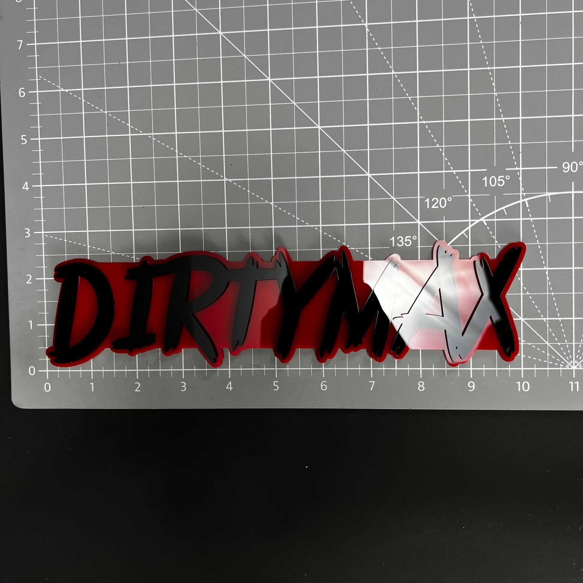 1PC DIRTYMAX 3D Acrylic Badge - Car Truck Emblem Fender Tailgate Trunk Sticker