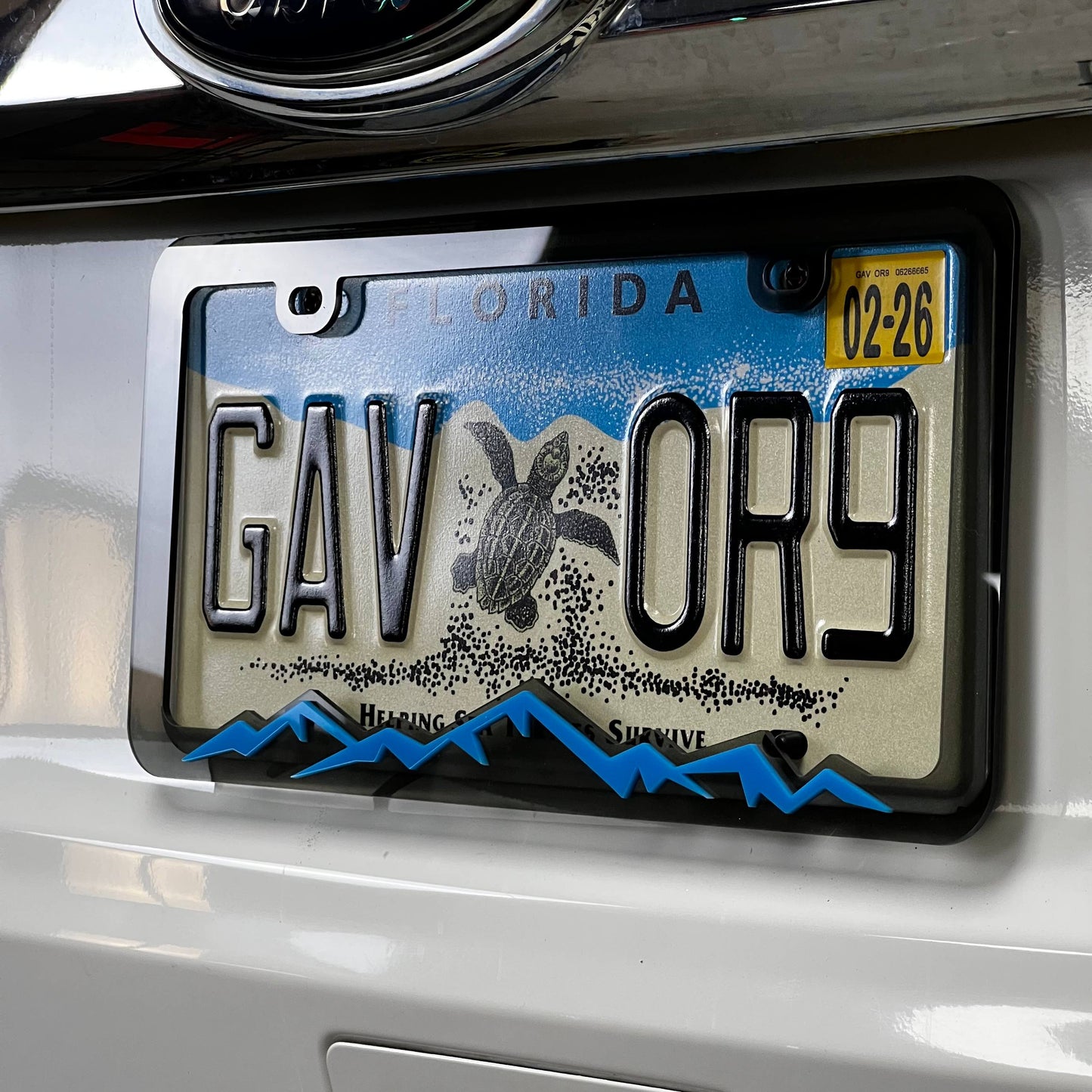 1PC License Plate Frame 3D Acrylic Badge - Car Truck Emblem Fender Sticker