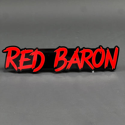 1PC RED BARON 3D Acrylic Badge - Car Truck Emblem Fender Tailgate Trunk Sticker