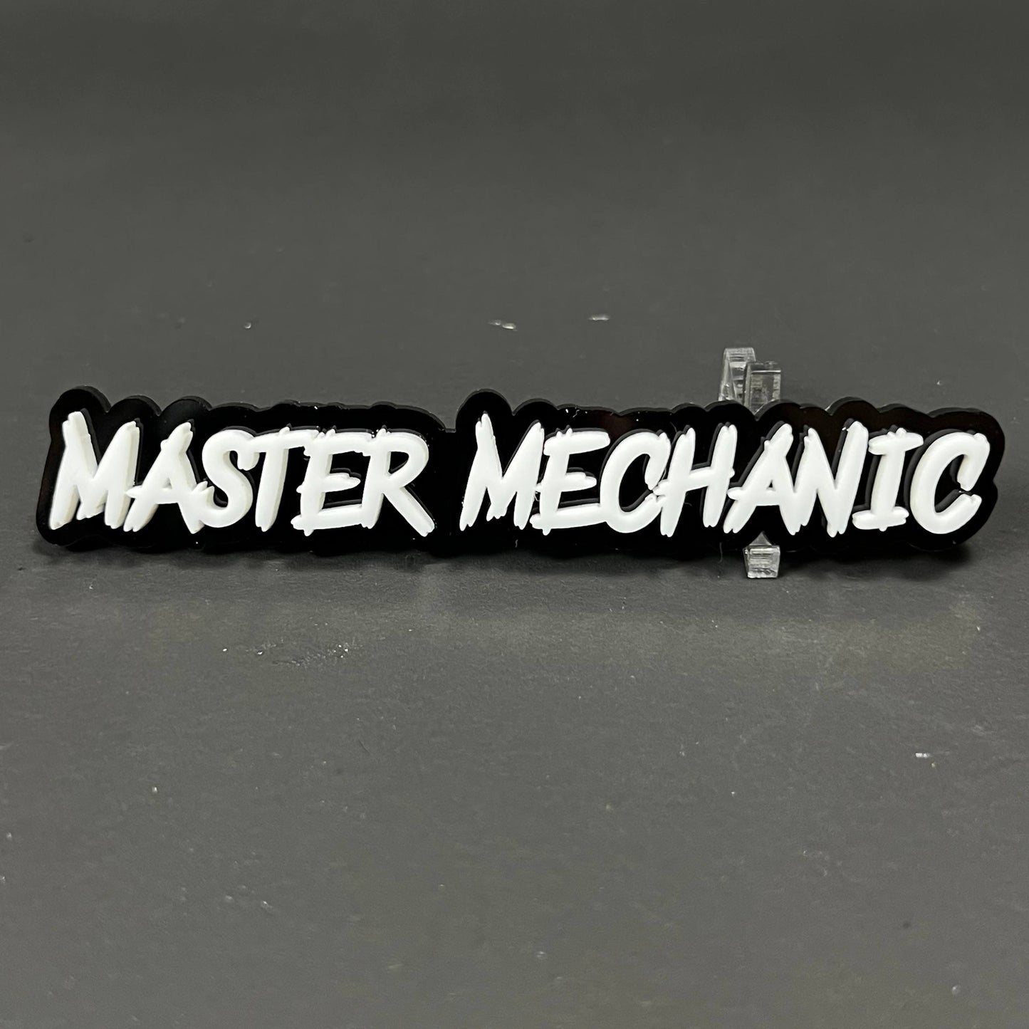 1PC MASTER MECHANIC 3D Acrylic Badge - Car Truck Emblem Fender Sticker