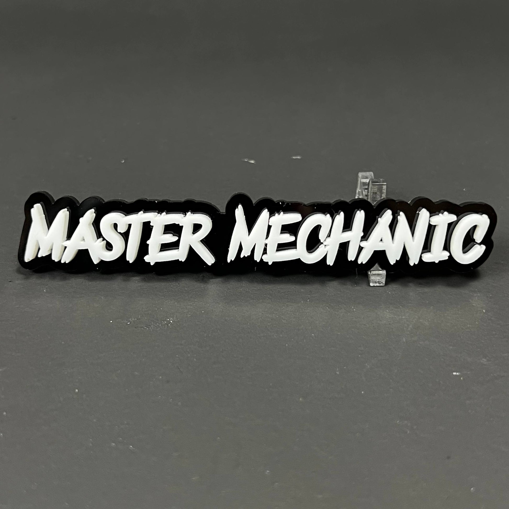 1PC MASTER MECHANIC 3D Acrylic Badge - Car Truck Emblem Fender Sticker
