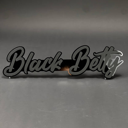 1PC Black Betty 3D Acrylic Badge - Car Truck Emblem Fender Sticker