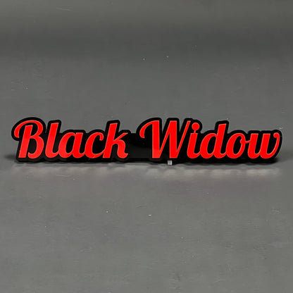 1PC Black Widow 3D Acrylic Badge - Car Truck Emblem Fender Sticker