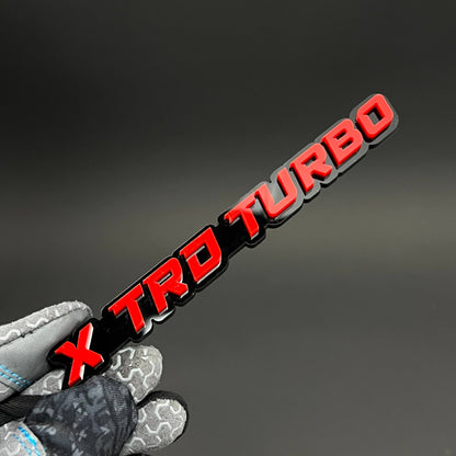 1PC X TRD TURBO 3D Acrylic Badge - Car Truck Emblem Fender Sticker