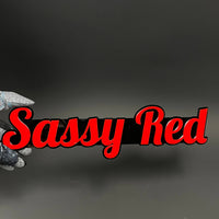 1PC Sassy Red 3D Acrylic Badge - Car Truck Emblem Fender Tailgate Trunk Sticker