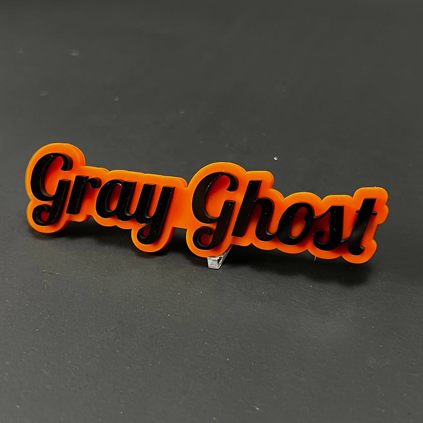 1PC Gray Ghost 3D Acrylic Badge - Car Truck Emblem Fender Tailgate Trunk Sticker