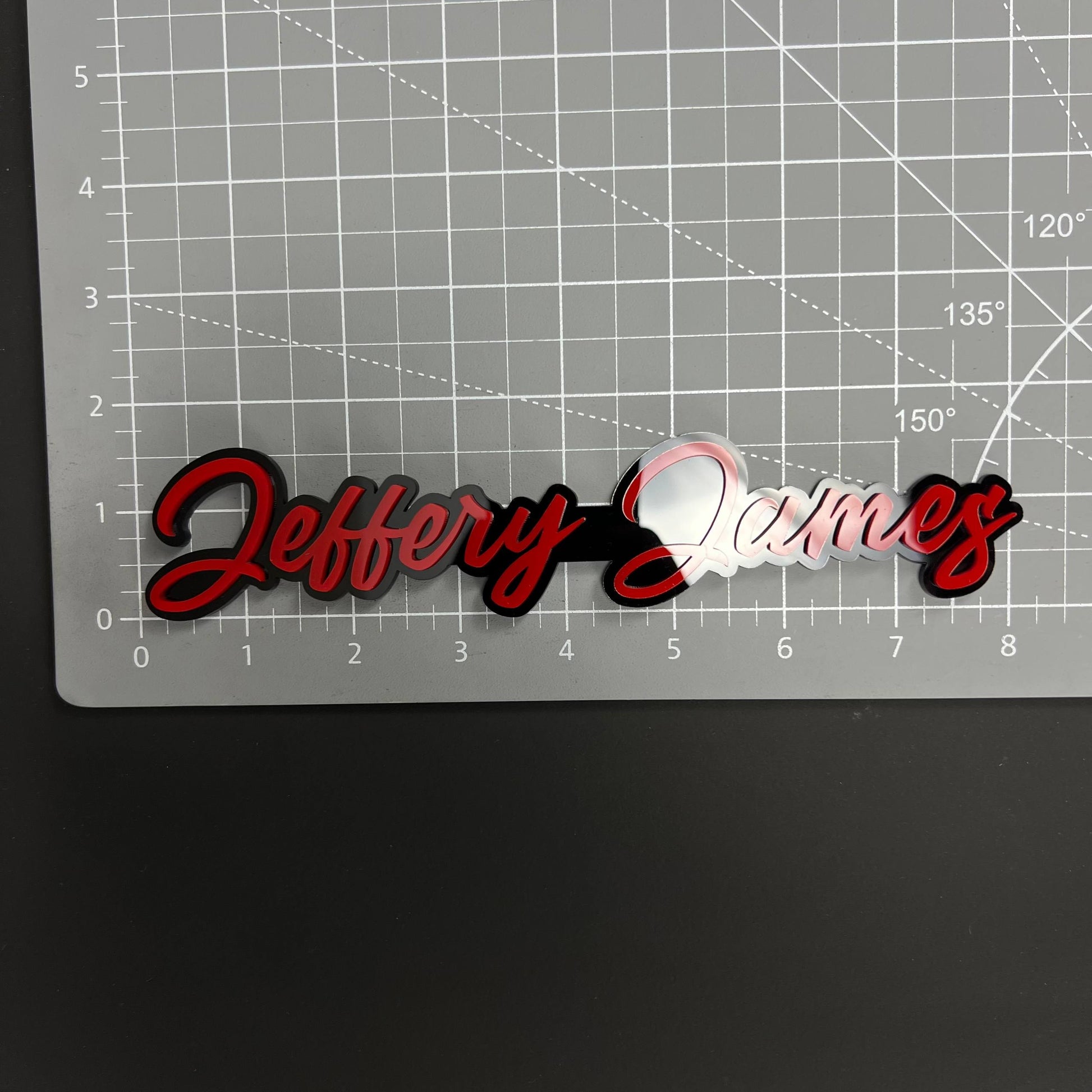 1PC Jeffery James 3D Acrylic Badge - Car Truck Emblem Fender Sticker