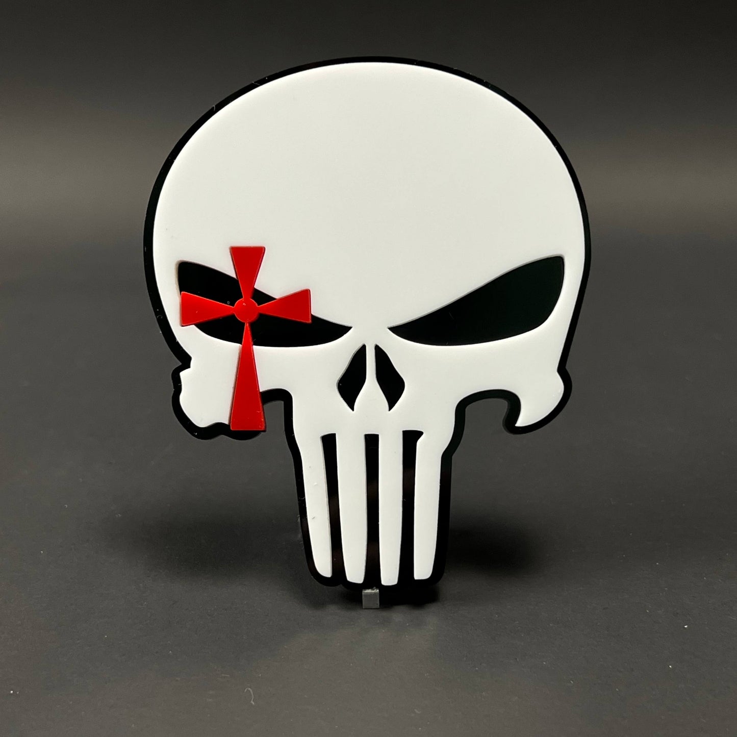 1PC Punisher Skull 3D Acrylic Badge - Car Truck Emblem Fender Sticker