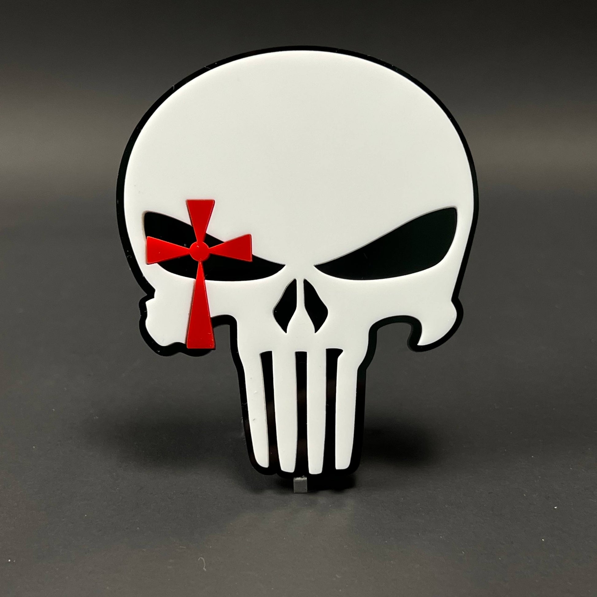 1PC Punisher Skull 3D Acrylic Badge - Car Truck Emblem Fender Sticker