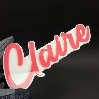 1PC Claire 3D Acrylic Badge - Car Truck Emblem Fender Tailgate Trunk Sticker