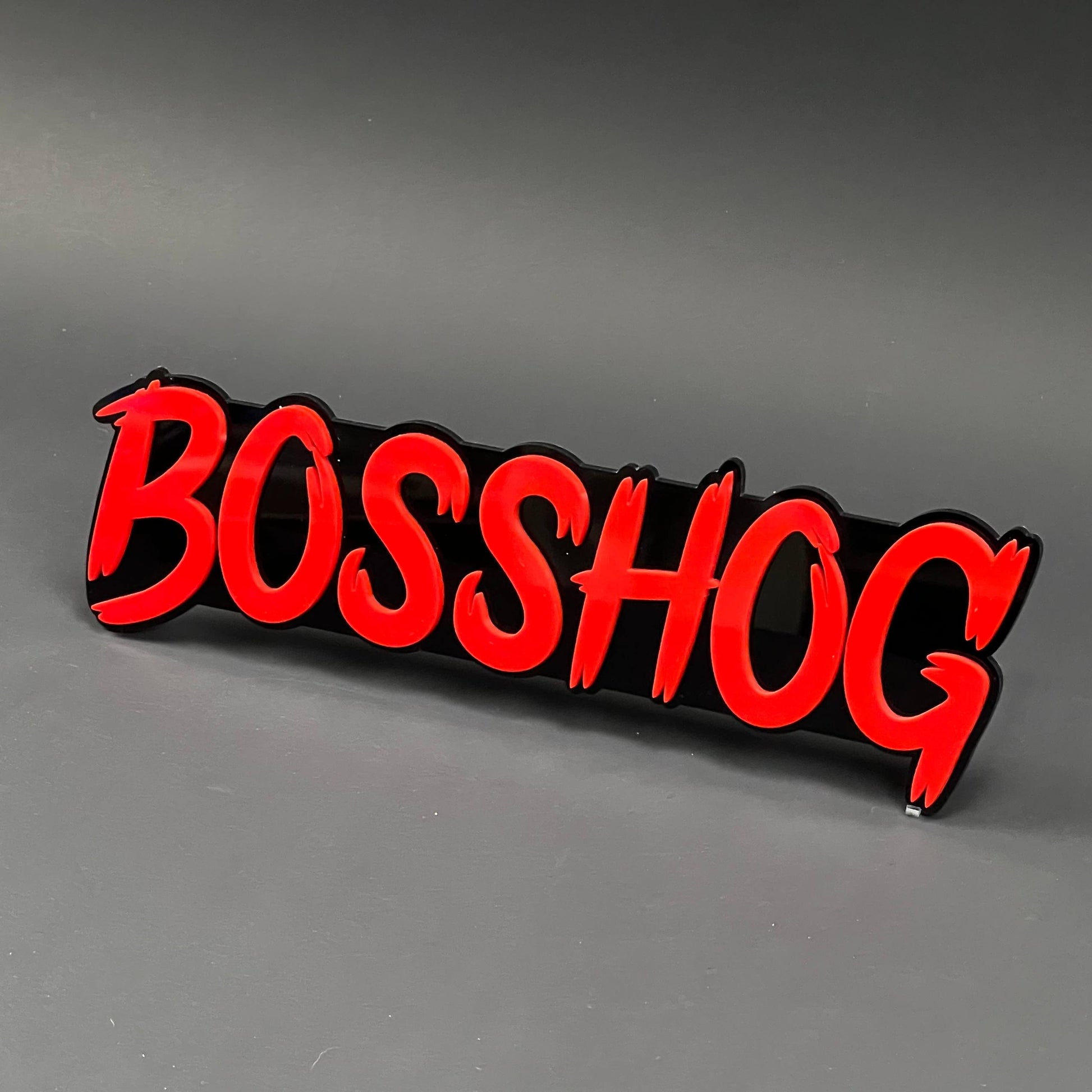 1PC BOSSHOG 3D Acrylic Badge - Car Truck Emblem Fender Tailgate Trunk Sticker