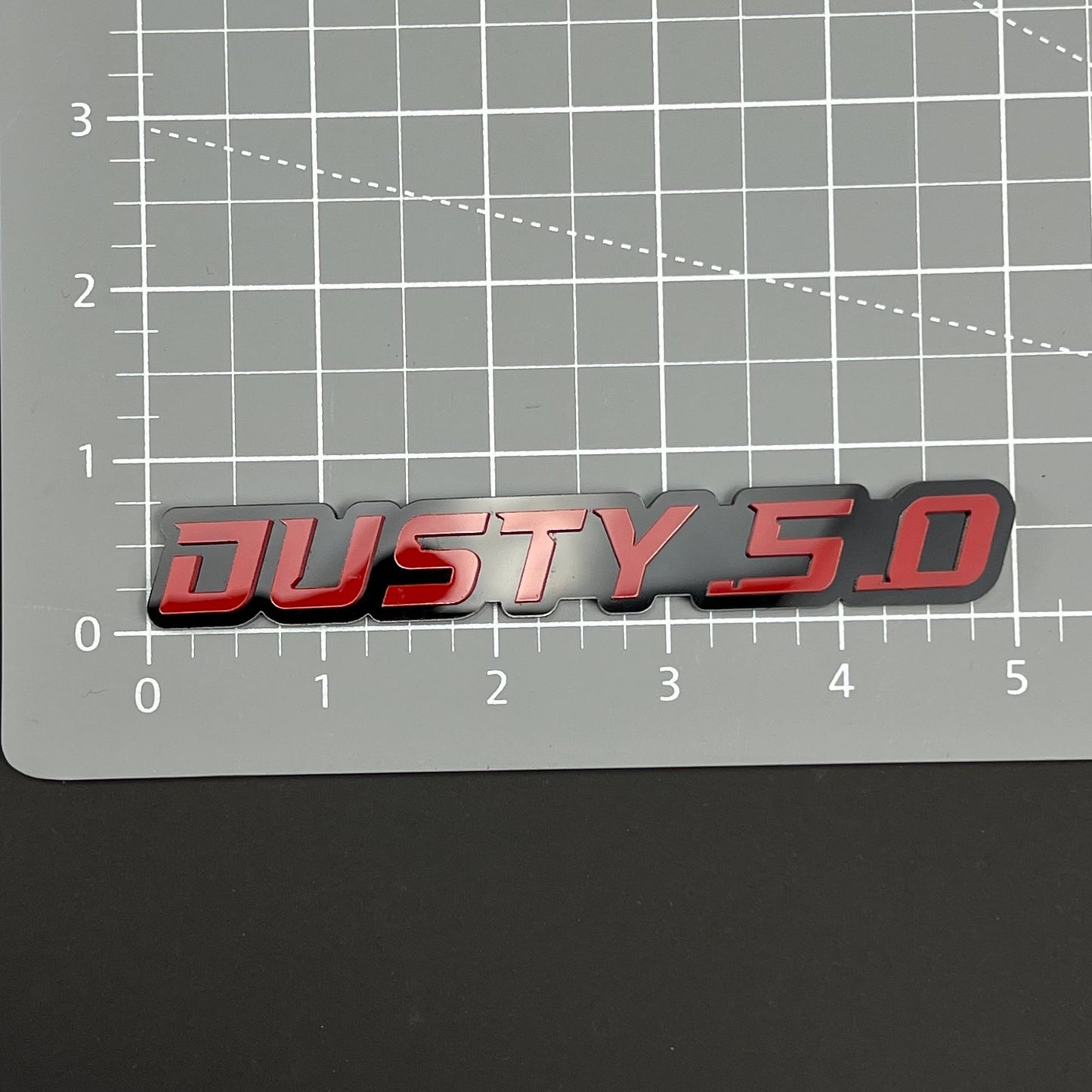 1PC DUSTY 5.0 3D Acrylic Badge - Car Truck Emblem Fender Tailgate Trunk Sticker