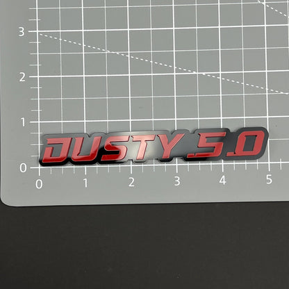1PC DUSTY 5.0 3D Acrylic Badge - Car Truck Emblem Fender Tailgate Trunk Sticker
