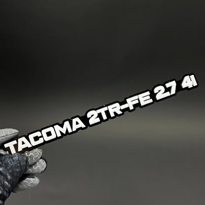 1PC TACOMA 2TR-FE 2.7 4I 3D Acrylic Badge - Car Truck Emblem Fender Sticker
