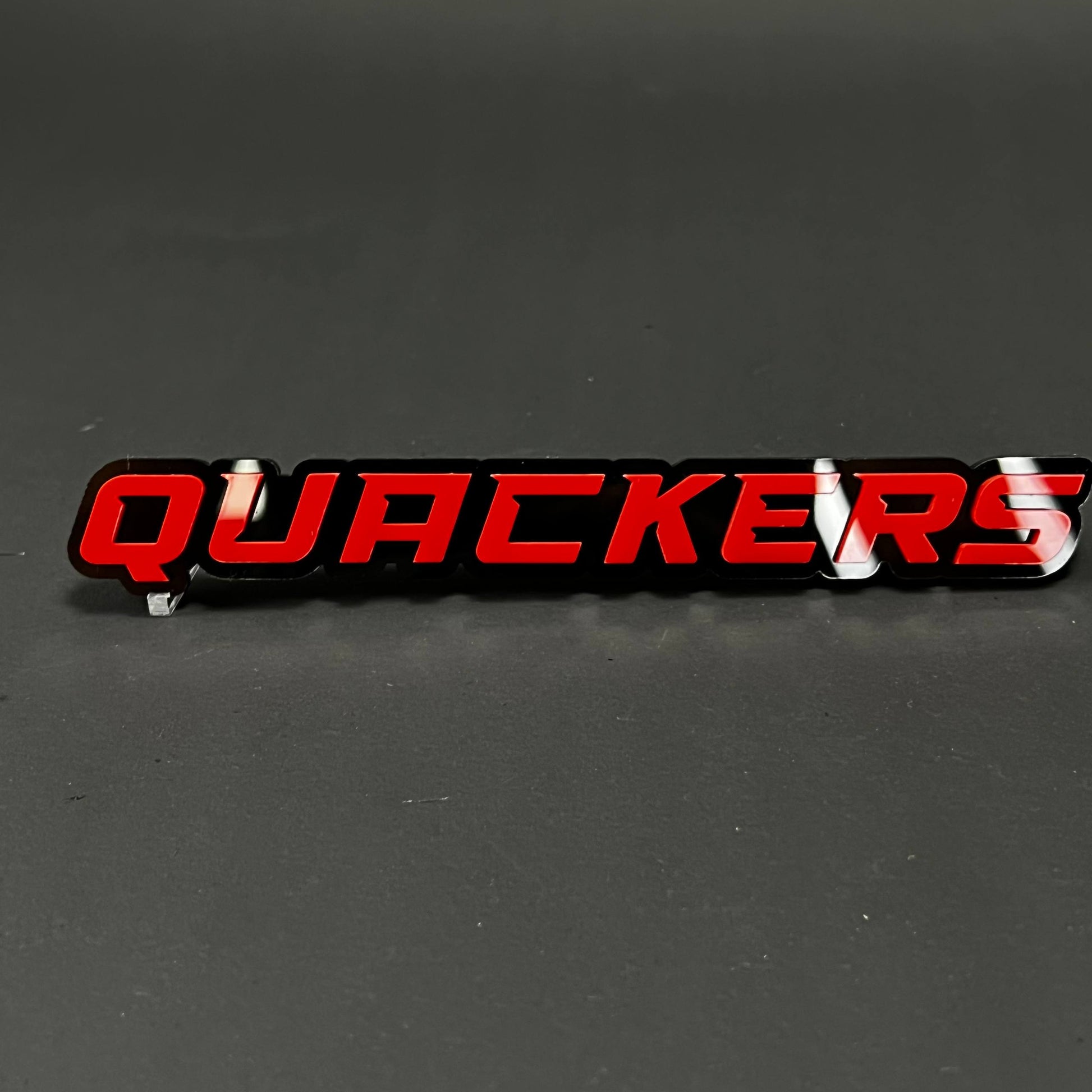1PC QUACKERS 3D Acrylic Badge - Car Truck Emblem Fender Tailgate Trunk Sticker