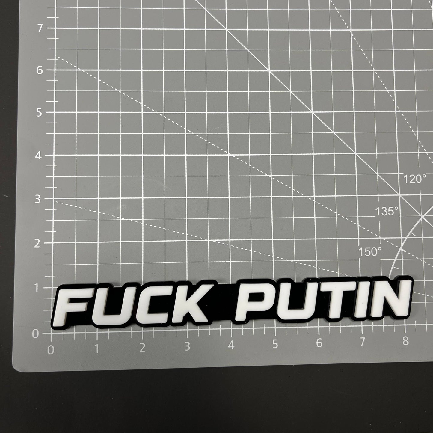 1PC FUCK PUTIN 3D Acrylic Badge - Car Truck Emblem Fender Tailgate Trunk Sticker