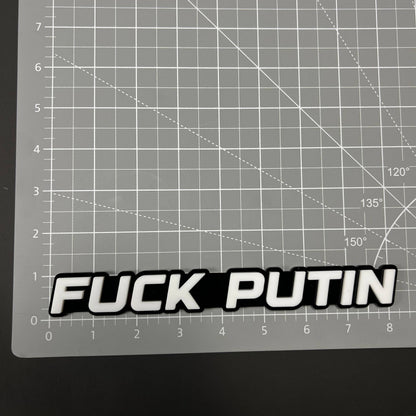 1PC FUCK PUTIN 3D Acrylic Badge - Car Truck Emblem Fender Tailgate Trunk Sticker
